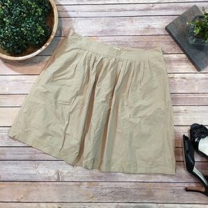 Size 6 Banana Republic Pleated A-line Tan Skirt